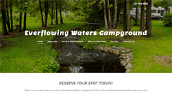 Desktop Screenshot of everflowingwaterscampground.com